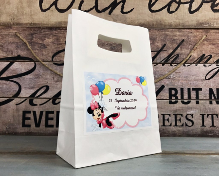 Cutii prajituri & pungi - Punga botez MINNIE MOUSE