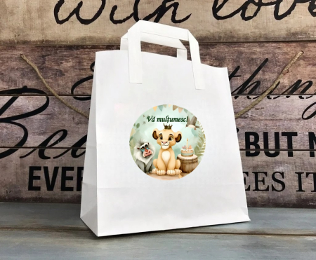 Cutii prajituri & pungi - Punga botez Lion King