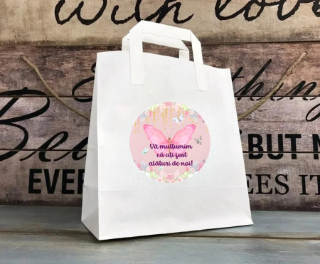 BOTEZ - Punga botez FLUTURI ROZ