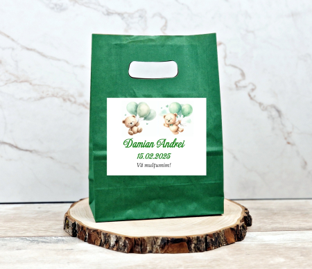 Cutii prajituri & pungi - Punga verde URSULET