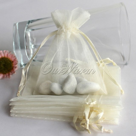 Saculet organza CREM (9 cm x 7 cm) [1]