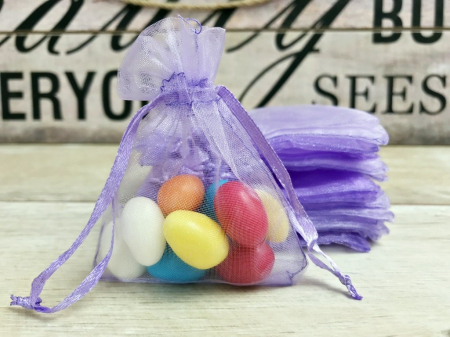 Saculet organza  MOV  (9 cm x 7 cm) [3]