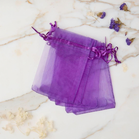 Saculet organza  MOV  (9 cm x 7 cm) [2]