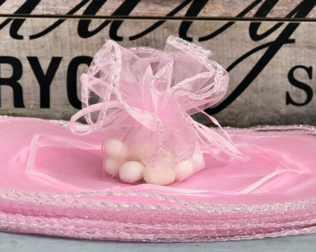NUNTA - Saculet organza ROZ