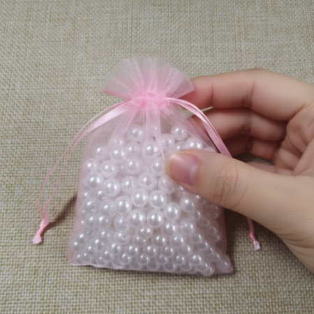 Saculeti organza ROZ  (11 cm x 9 cm) [4]