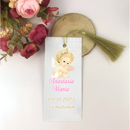 BOTEZ - Semn de carte Ingeras ROZ