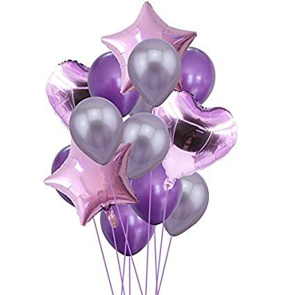 Baloane & decoratiuni BOTEZ - Set 10 Baloane MOV