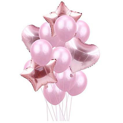 Baloane & decoratiuni BOTEZ - Set 10 Baloane ROZ