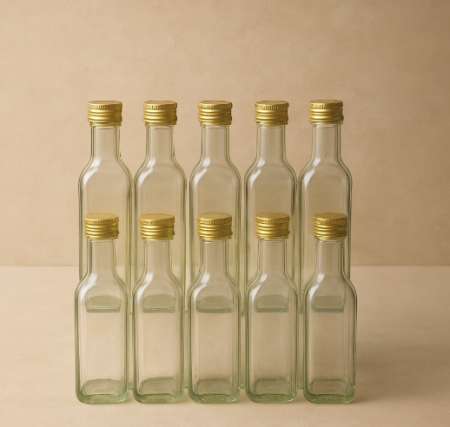 Set 10 buc sticle 100 ml cu dop metalic [3]