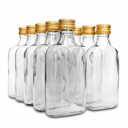 Set 10 buc sticle FLASK 100 ml cu dop metalic [1]