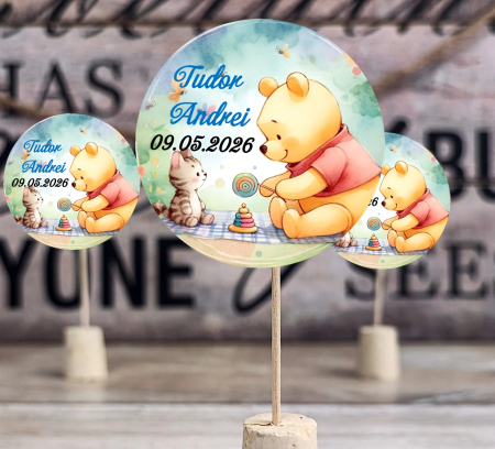 Banner nume & Props Candy Bar - Set 10 Topper WINNIE