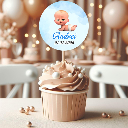 Banner nume & Props Candy Bar - Set 10 Topper BABY BOSS