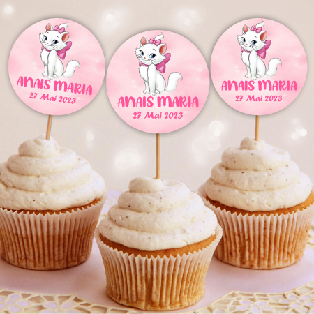 Banner nume & Props Candy Bar - Set 10 Topper PISICUTA