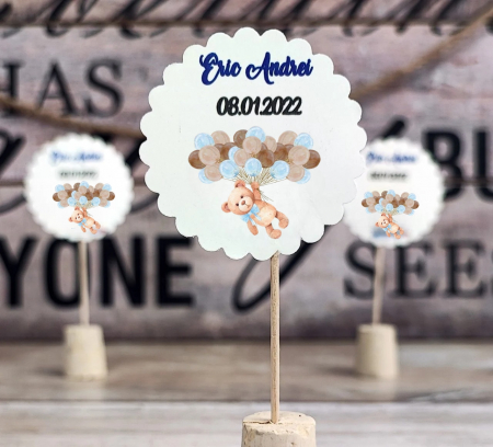 Banner nume & Props Candy Bar - Set 10 Props candy bar - SWEET TEDDY