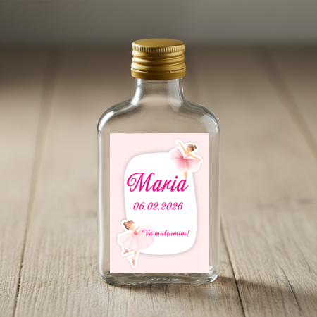 Marturii BOTEZ - Sticla botez 100 ml BALERINA