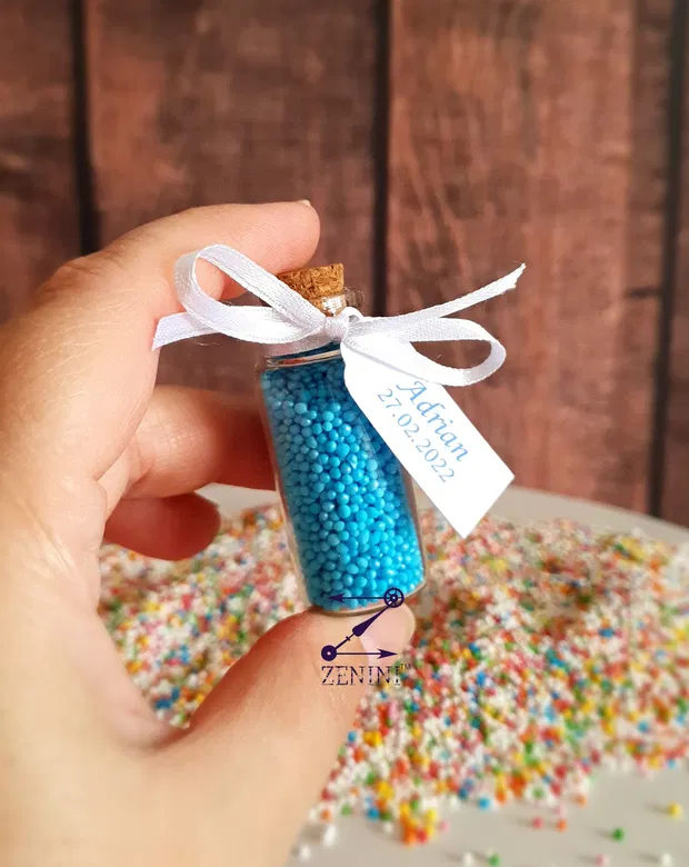 Sticlute cu drajeuri perla BLUE [1]