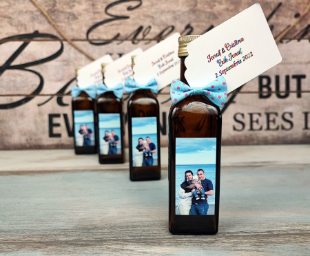 NUNTA - Sticla 100 ml nunta & botez cu FOTOGRAFIE