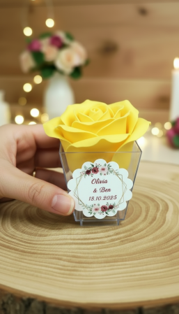 Marturii NUNTA - Trandafiri din Sapun - galben