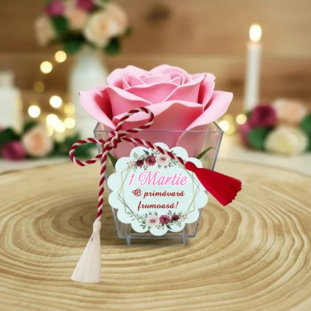 8 Martie - Cadou 8 Martie Trandafiri din Sapun - ROZE