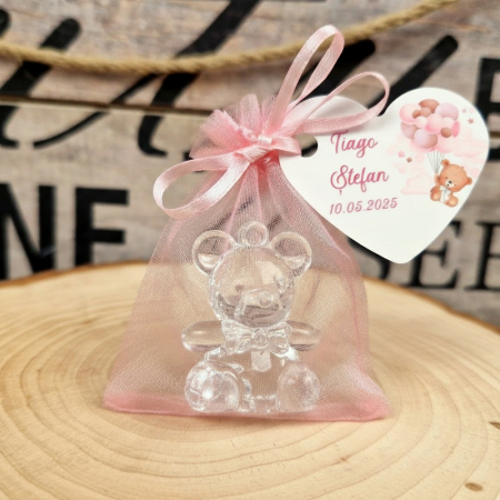 BOTEZ - Ursulet transparent in saculet