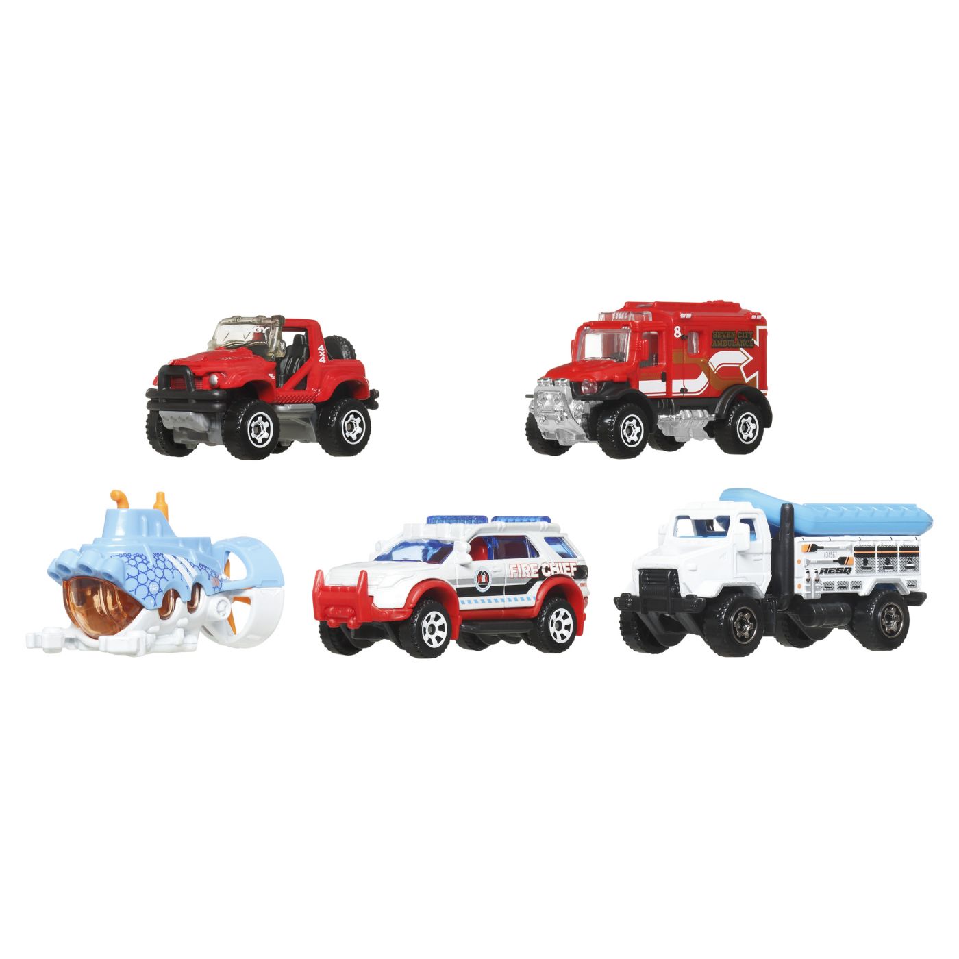 Matchbox Set 5 Masinute Metalice MBX Marine Rescue Scara 1 64 - IoArtify.ro [3]