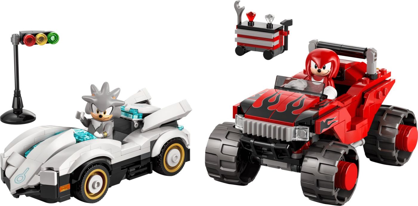 Lego Sonic Masina Lui Silver Vs Camionul Gigant al Lui Knuckles 77118 Set 342 Piese - IoArtify.ro [3]