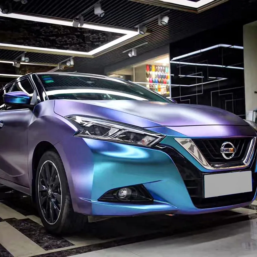 Folie auto Cameleon Albastru/Violet pentru colantare integrala Termoplastica cu tehnologie BUBBLE FREE finisaj Lucios dimensiune 3,0m x 1,52m - IoArtify.ro [4]