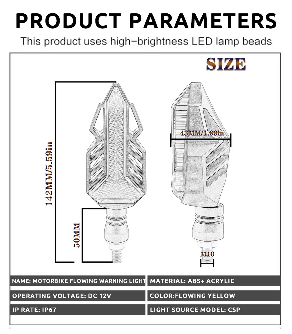 Set 2 lampi Semnalizare Moto model T SHAPE ARROW tensiune 12V – IoArtify.ro [4]