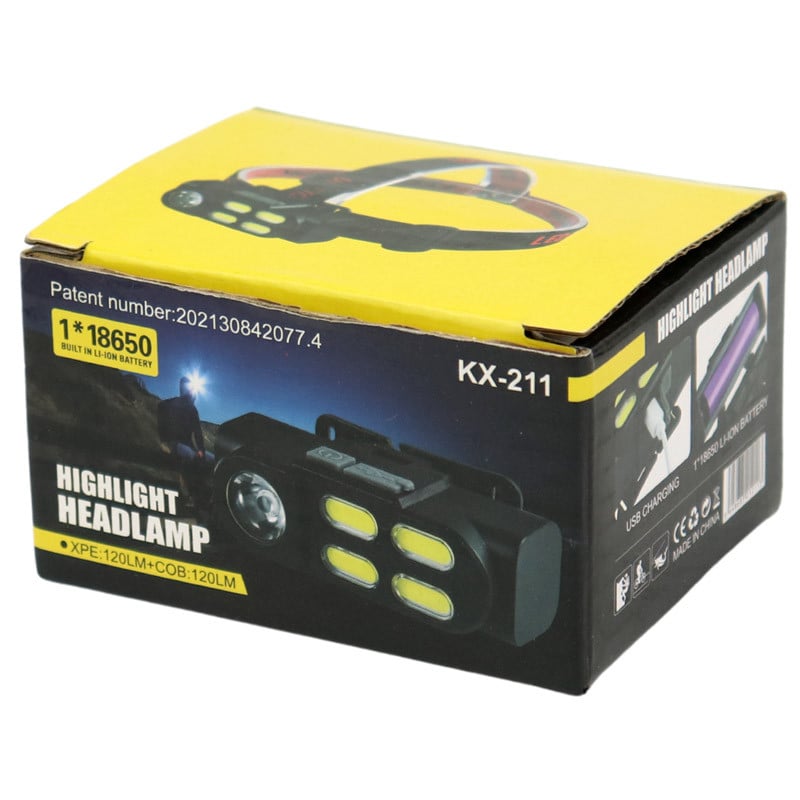 Lanternă de Cap KX-211 Acumulator 18650 Reîncărcabilă USB [3]