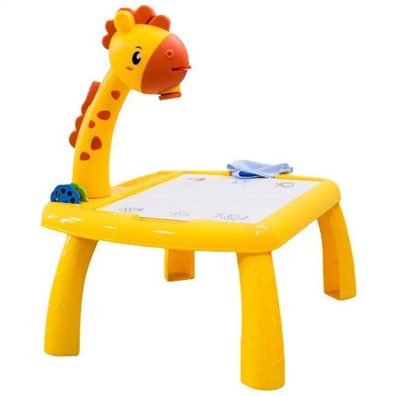 Masa Muzicala de Desen pentru copii cu Proiector model Girafa culoare Galben 24 imagini AVX-WT-222-2-YELLOW-GIRAFFE – IoArtify.ro [3]