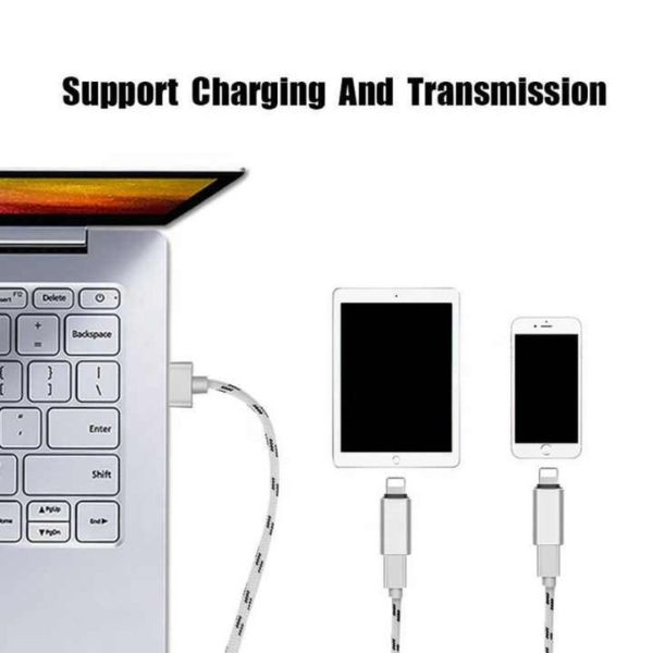Adaptor Fast Charging Micro USB Lightning Redare Muzica si Transfer Date Argintiu cu incarcare rapida - IoArtify.ro [7]