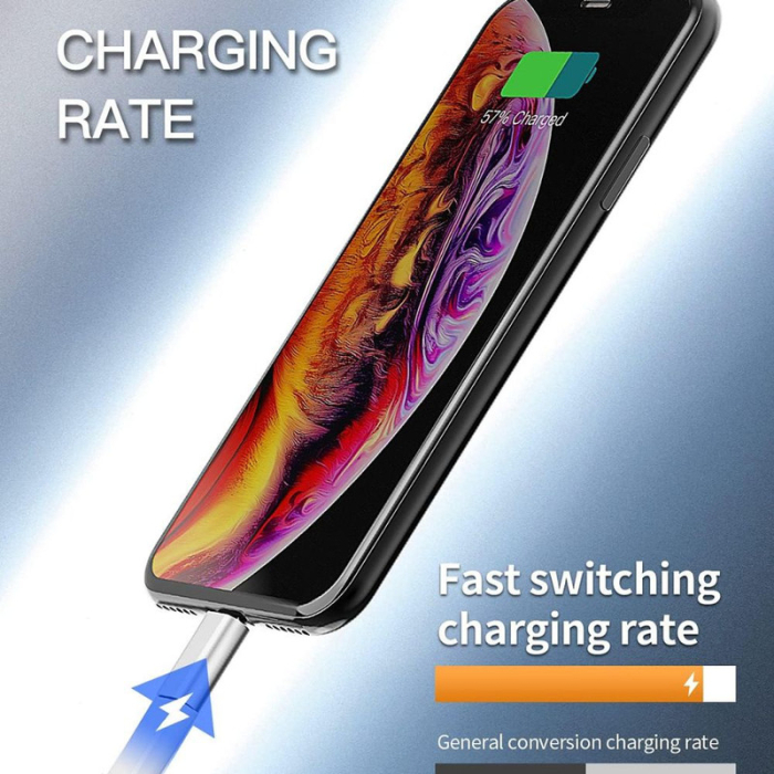 Adaptor Fast Charging Type-C Lightning Redare Muzica si Transfer date 5A Argintiu – IoArtify.ro [8]