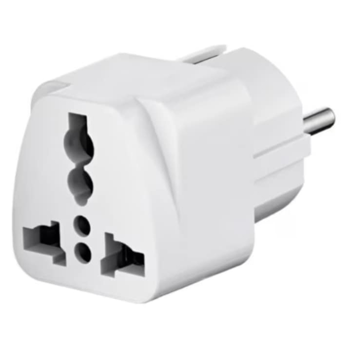 Adaptor universal priză UK/USA/RO din PVC alb [2]