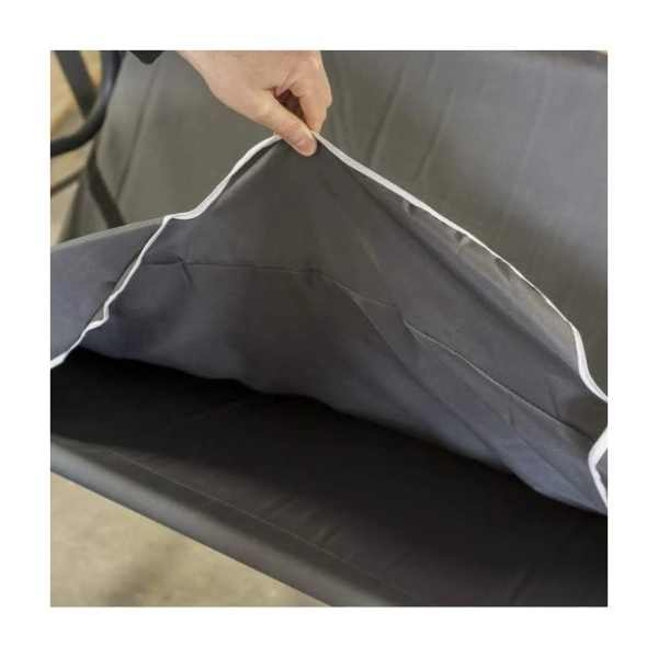 Balansoar de Gradina 3 Locuri Structura Metalica Rezistent UV 173 x 110 x 154 cm Negru - IoArtify.ro [4]