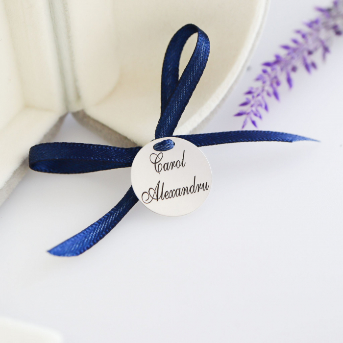 Bănuț Argint Personalizat pentru Botez - Simbol Puritate și Eleganță [3]