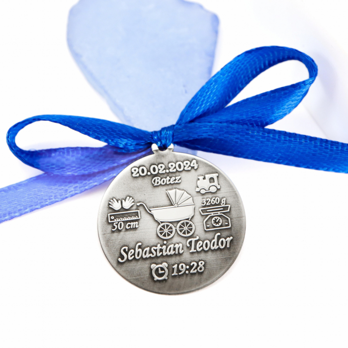 Bănuț Argint 2.5cm - personalizat 3D - bijuterie puritate și eleganță [3]