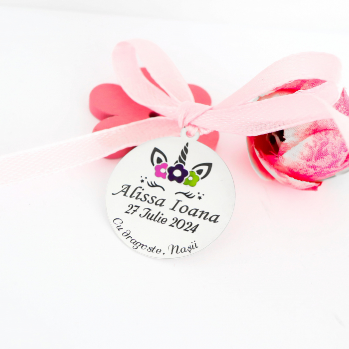 Banut Argint 2.5cm pentru botez - personalizabil - eleganță și rafinament [2]