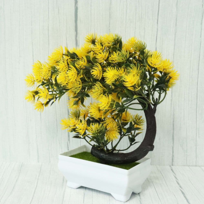 Bonsai decorativ artificial galben, 20 cm – eleganță și culoare pentru orice spațiu fără întreținere [3]