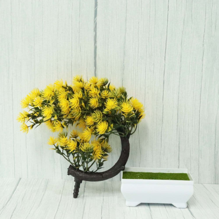Bonsai decorativ artificial galben, 20 cm – eleganță și culoare pentru orice spațiu fără întreținere [5]