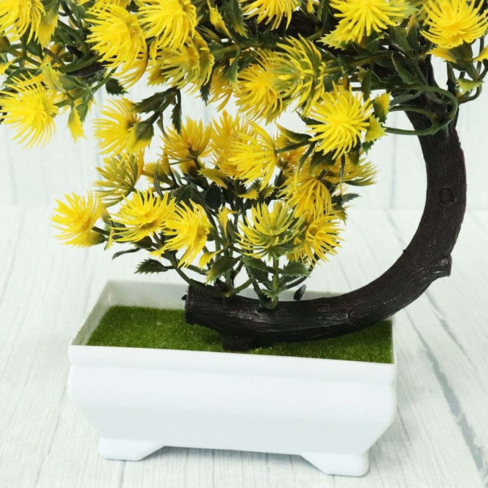 Bonsai decorativ artificial galben, 20 cm – eleganță și culoare pentru orice spațiu fără întreținere [7]