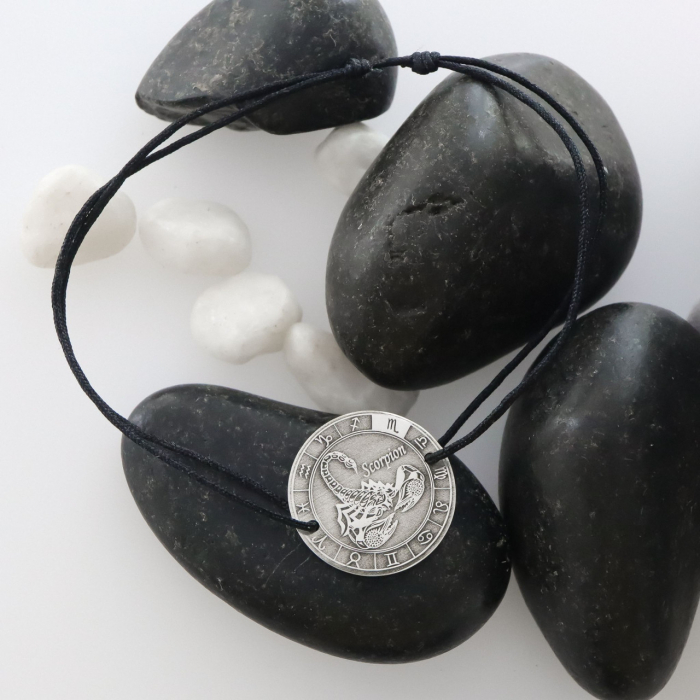 Brățară 3D Zodiac din Argint 925 cu Snur Ajustabil și Gravură Personalizată - Cadou Elegance [3]
