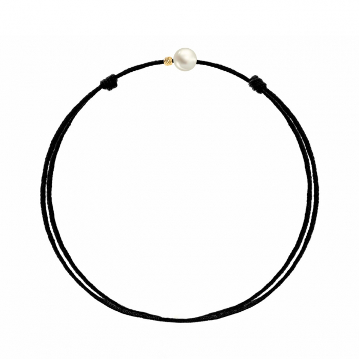 Brățară cu perlă de Mallorca 4mm și biluță din aur 14k – Eleganță subtilă și rafinament modern [2]