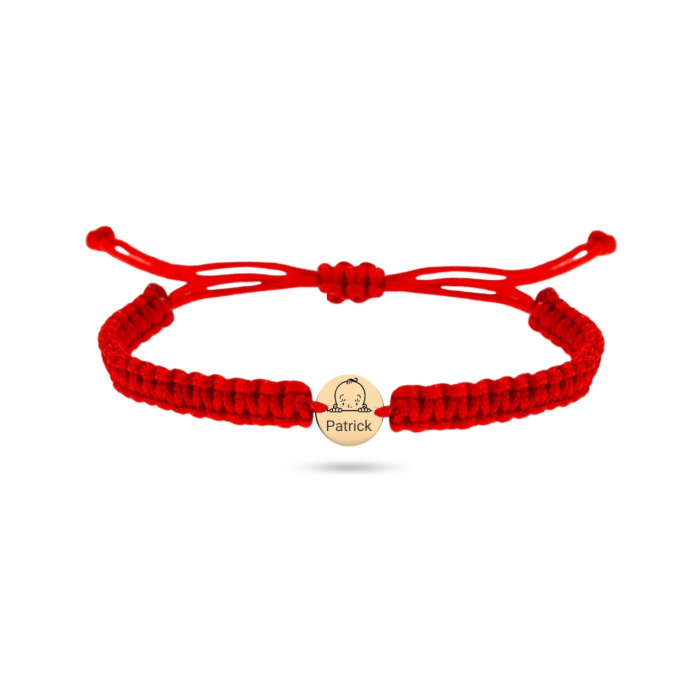 Brățară personalizabilă din aur 14K cu bănuț de 0.6cm - Eleganță subtilă și posibilitate de gravură [2]