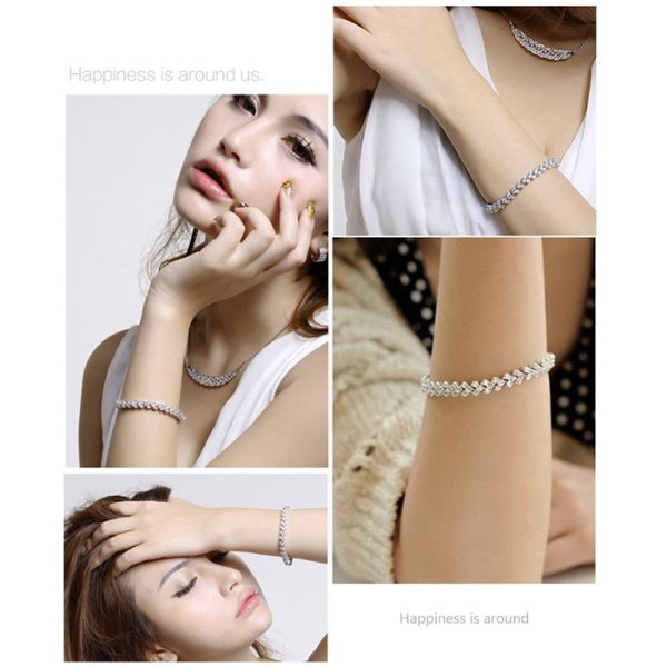 Bratara Tennis cu Pietre Semipretioase Zirconiu 18 cm argintiu - IoArtify.ro [8]