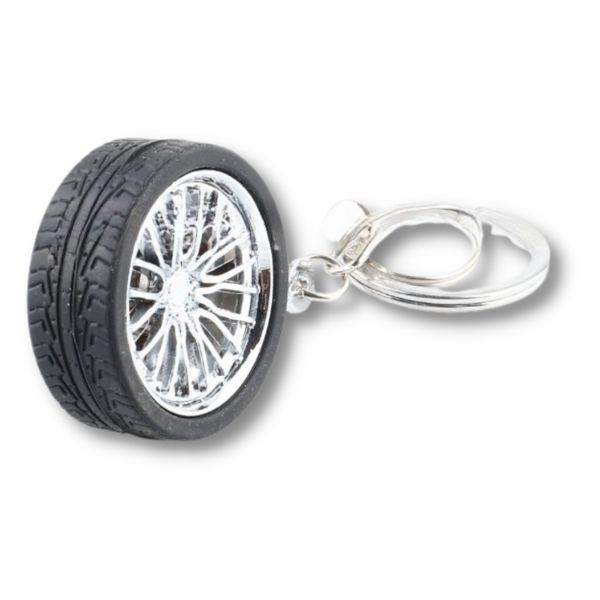 Breloc metalic anticoroziv model roata auto tunning cu janta si disc de frana dimensiuni 10 x 3.5 x 2 cm Argintiu – IoArtify.ro [4]