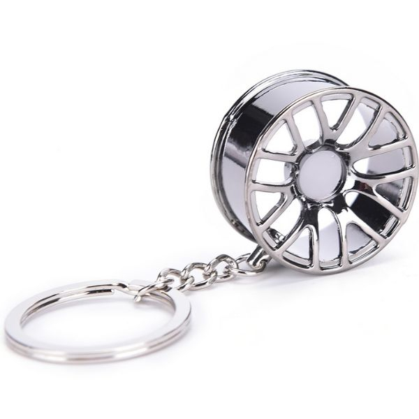 Breloc metalic model janta auto cromata 9 x 3.5 cm Argintiu – IoArtify.ro [1]