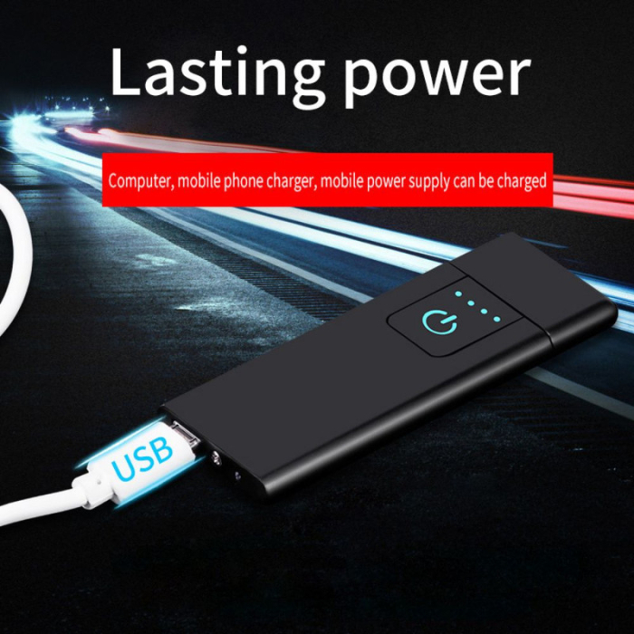 Bricheta Electrica Antivant in Cutie Incarcare USB Senzor Digital Aprindere cu Inductie pentru 2 Tigari Simultan Indicator LED Negru 78.528.59.5 mm – IoArtify.ro [7]