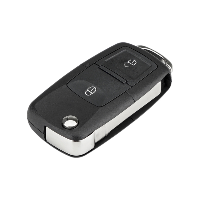 Carcasa Telecomanda Auto cu 2 butoane si lamela inclusa compatibila Volkswagen Skoda Seat cu lama metalica - IoArtify.ro [3]