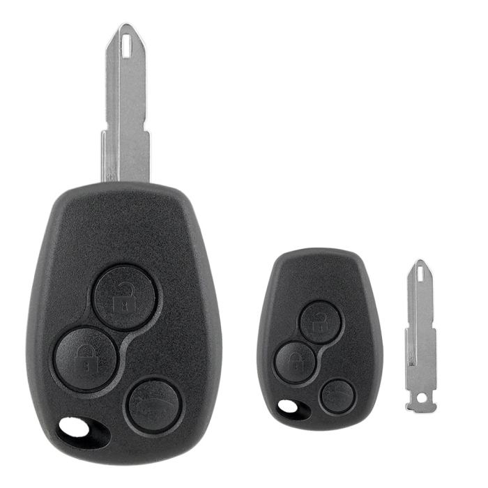 Carcasa Telecomanda Auto cu 3 butoane si lamela inclusa compatibila Dacia Logan Sandero Duster cu lama metalica - IoArtify.ro [4]