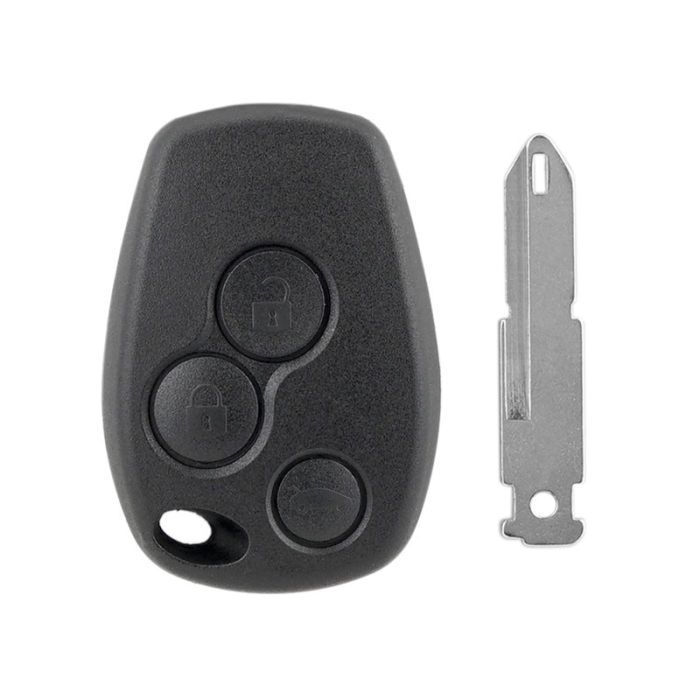 Carcasa Telecomanda Auto cu 3 butoane si lamela inclusa compatibila Dacia Logan Sandero Duster cu lama metalica - IoArtify.ro [3]
